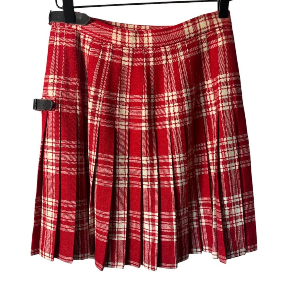 Highlander Handmade Kilt Authentic Woven Tartan Size 26 (12) Red White Plaid
